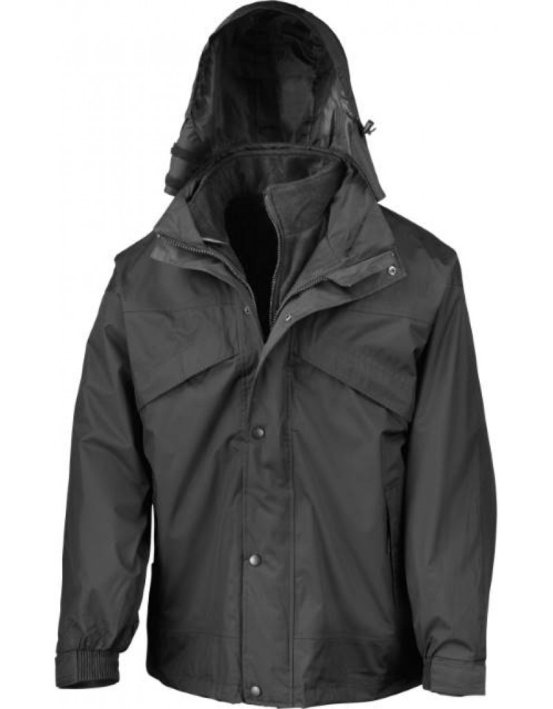 Jachetă 3 în 1 cu fermoar și clemă